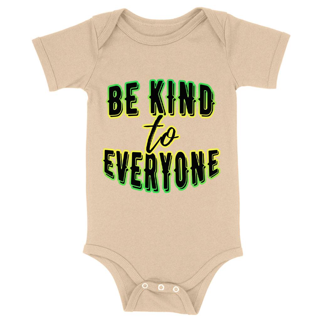 Be Kind to Everyone Baby Jersey Onesie - Positive Baby Bodysuit - Graphic Baby One-Piece Color : Heather Dust|White|Yellow 