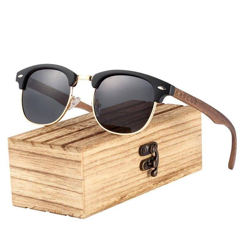 Classic Polarized Wooden Sunglasses Style : Gloss Black Wood box|Greenkish Wood box|Orange Wood box|Matte Black Wood box|Leopard Tea Wood|Leopard Tea|GreenKish 