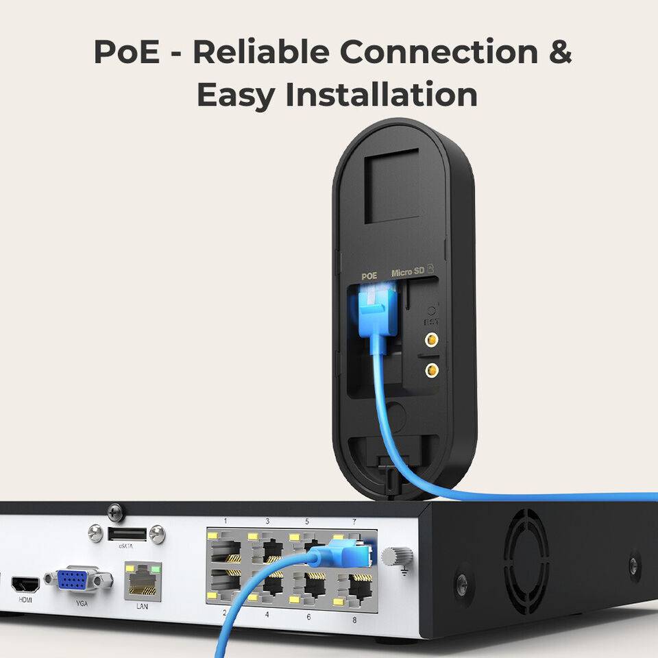 Smart Video Doorbell with Chime, WiFi & PoE, Human Detection, Works with Alexa & Google Assistant Model : D340P (Power over Ethernet)|D340W (WiFi Connection) 