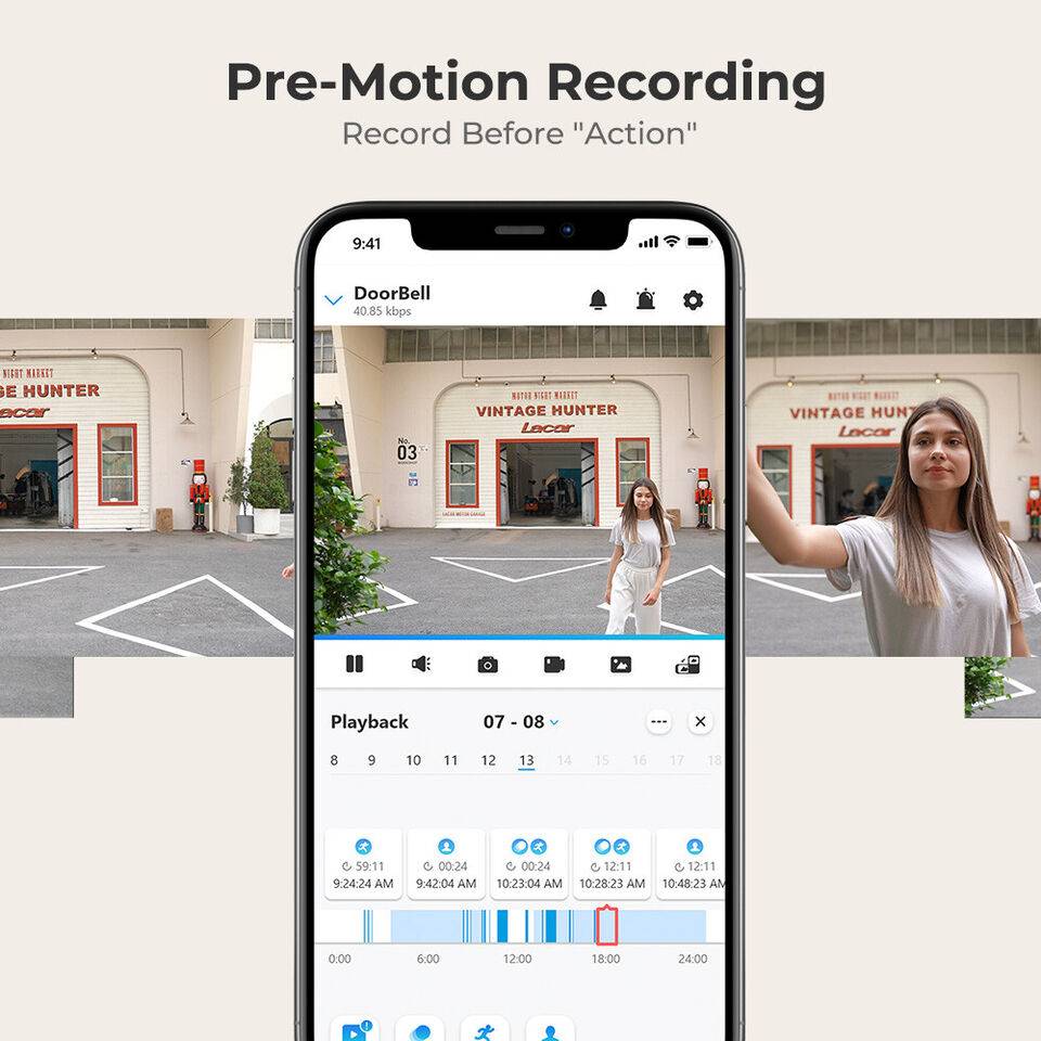 Smart Video Doorbell with Chime, WiFi & PoE, Human Detection, Works with Alexa & Google Assistant Model : D340P (Power over Ethernet)|D340W (WiFi Connection) 