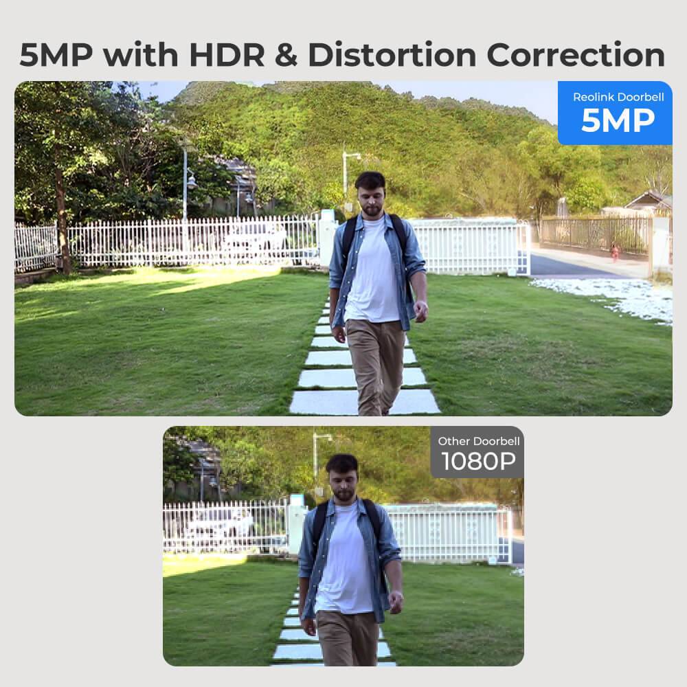 Smart Video Doorbell with Chime, WiFi & PoE, Human Detection, Works with Alexa & Google Assistant Model : D340P (Power over Ethernet)|D340W (WiFi Connection) 