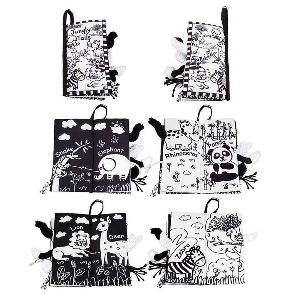 Black and White Soft Cloth Books for Babies Type : Farm Tails|Jungly Tails 