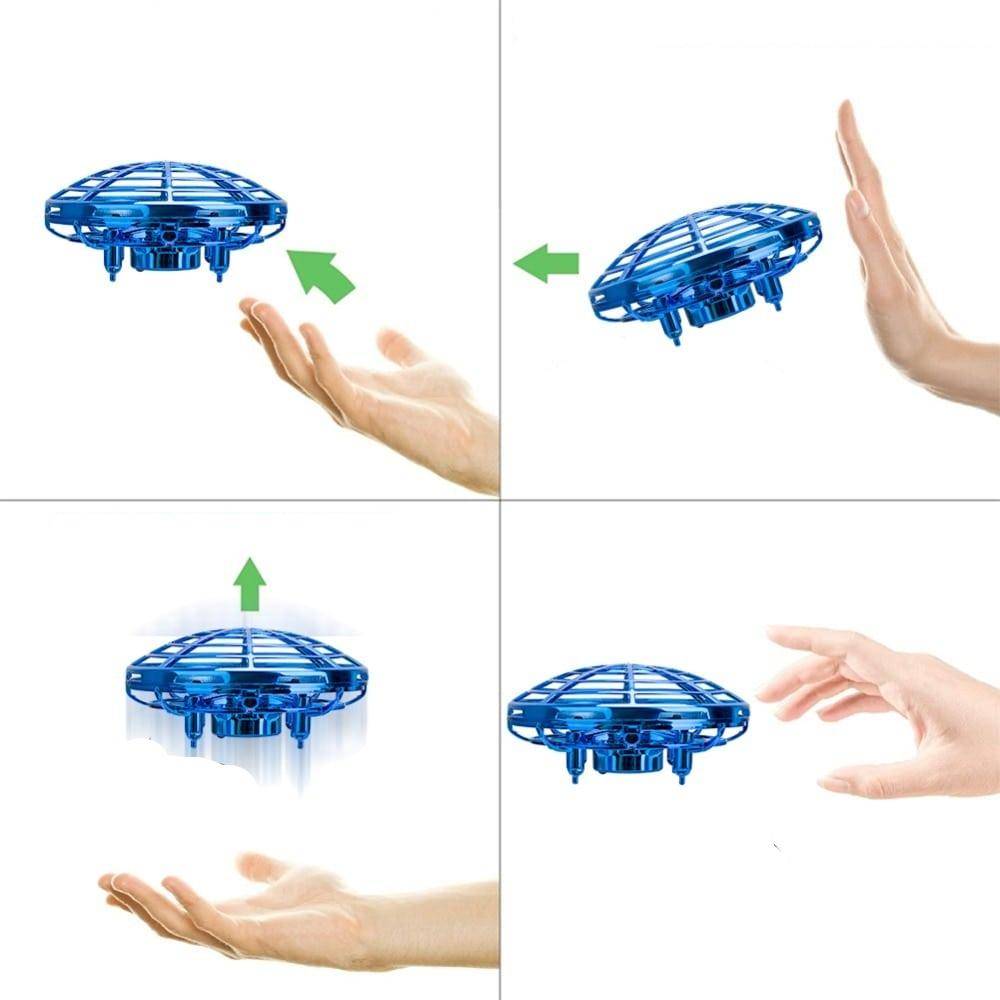 Gravity-Defying Flying UFO Toy Color : Red|Blue|Gold 
