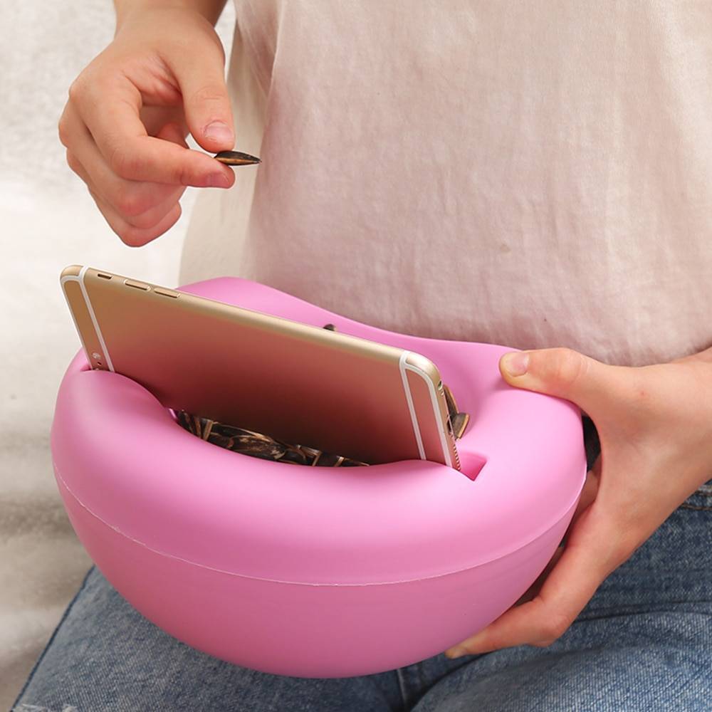 Lazy Snack Bowl Color : Red|Green|Pink|Blue 