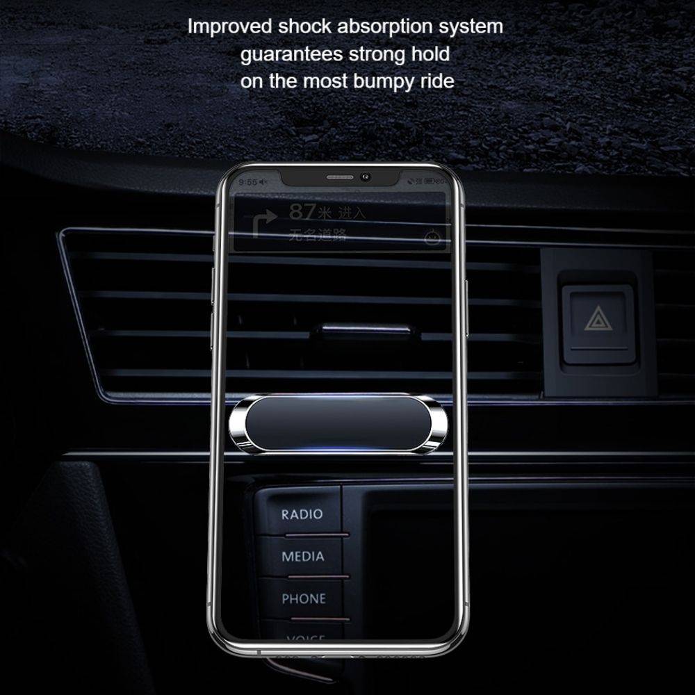 Magnetic Car Phone Holder Color : Dark Gray|Sliver  