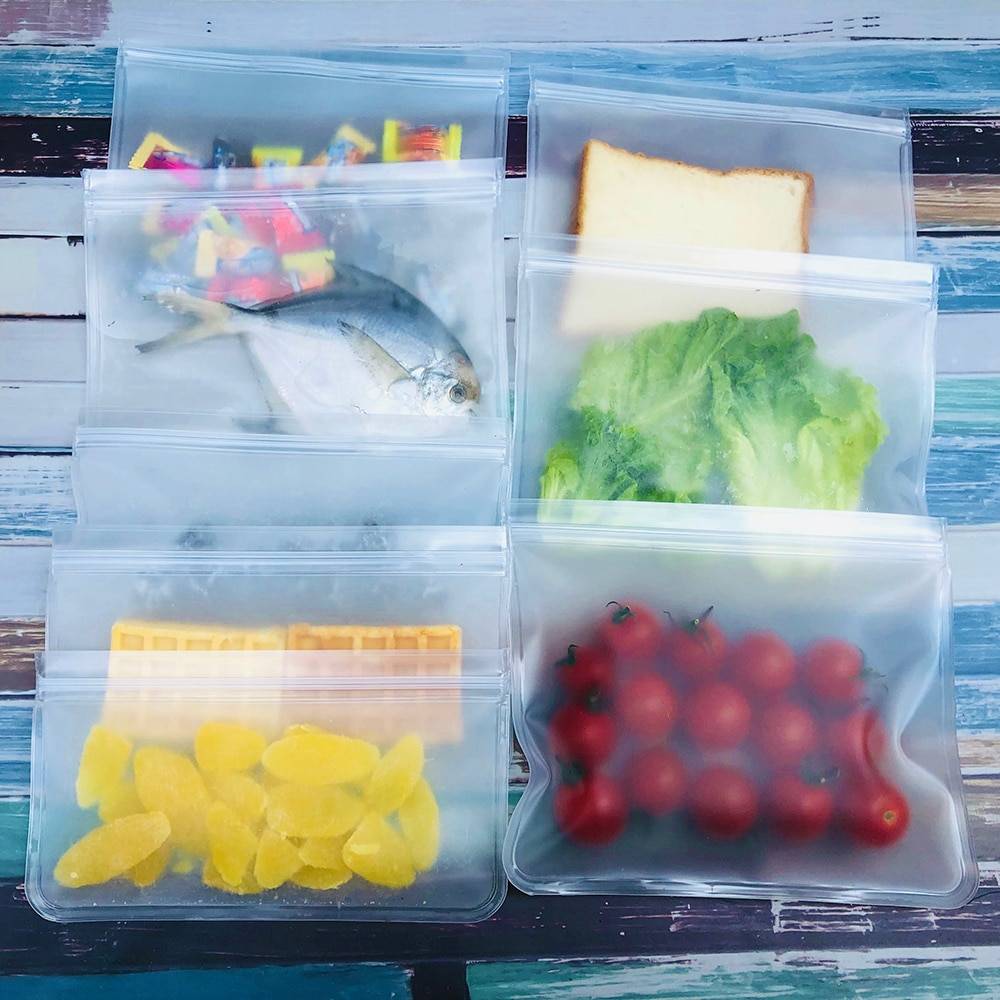 Reusable Leakproof Silicone Ziplock Food Bag  
