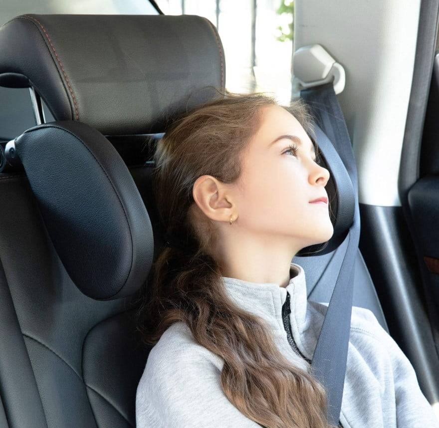 Car Seat Headrest Pillow Color : Black|Beige 