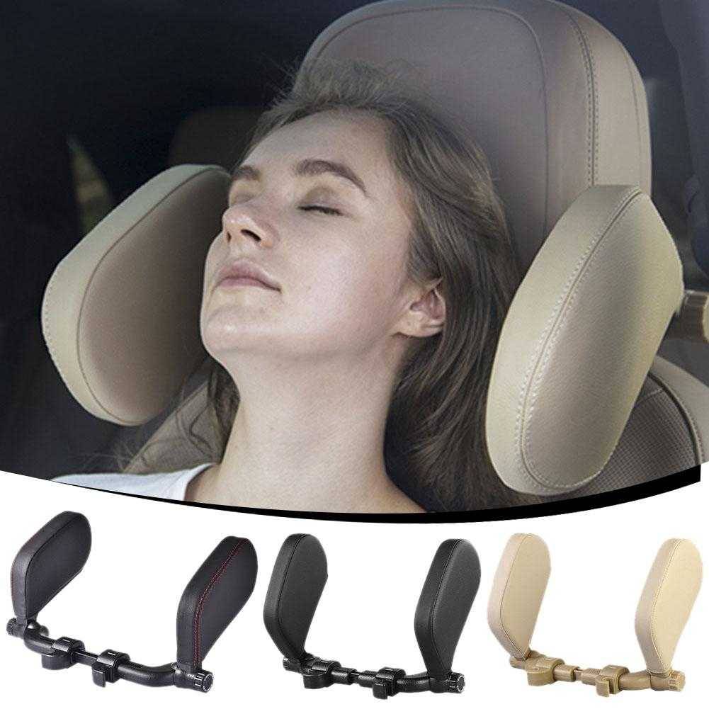 Car Seat Headrest Pillow Color : Black|Beige 