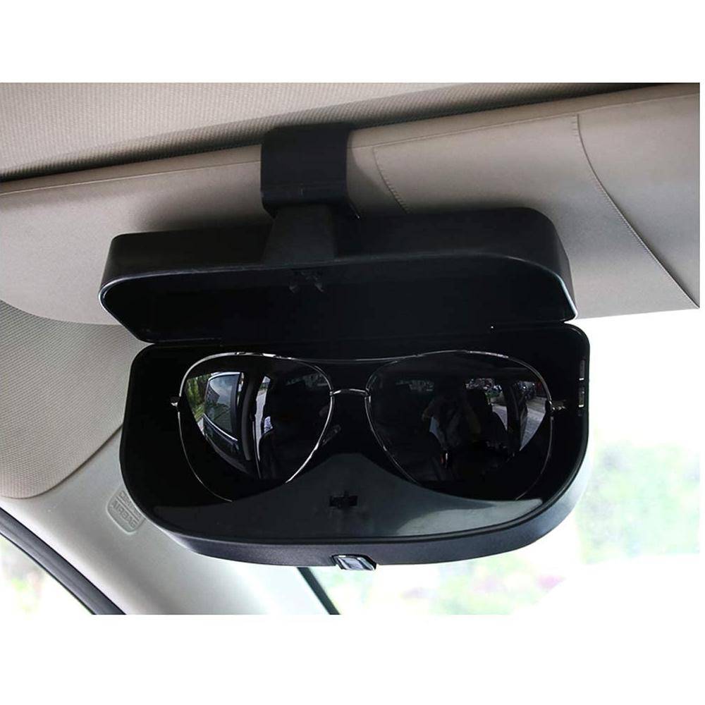 Magnetic Car Sunglasses Case Color : Black|Gray|Pink|Beige 