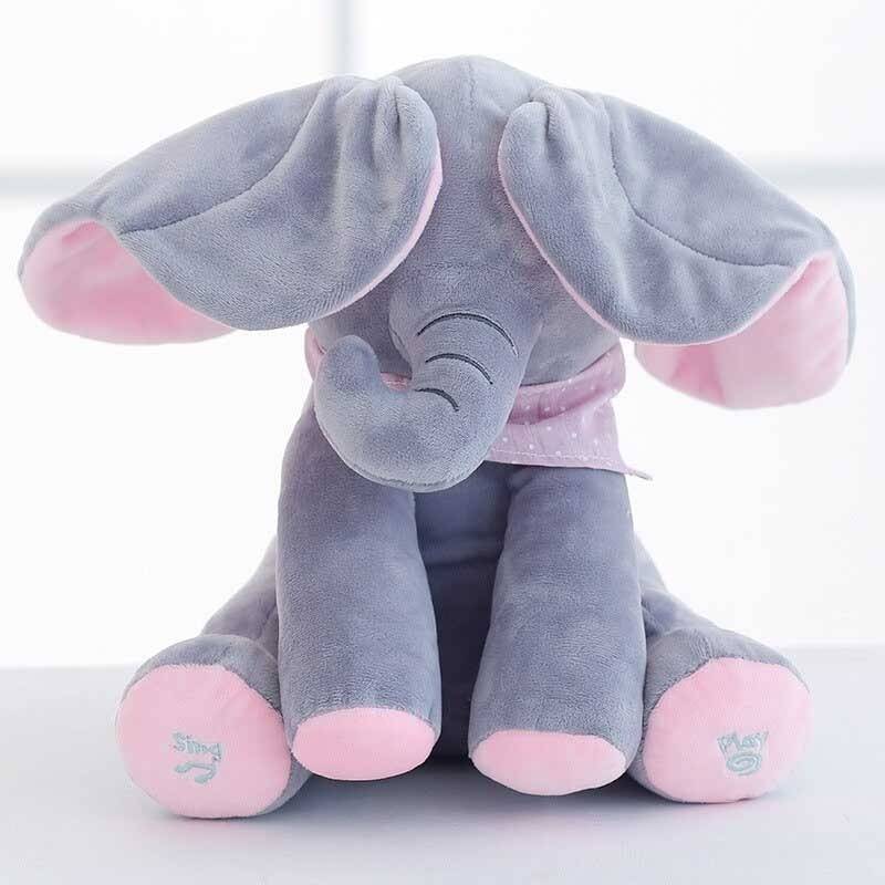 Peek-A-Boo Elephant Toy Color : Pink/Gray|Blue/Gray 