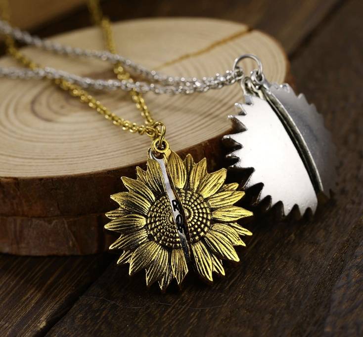 You Are My Sunshine Sunflower Pendant Necklace Color : Rose Gold Necklace|Gold Necklace|Silver Necklace 