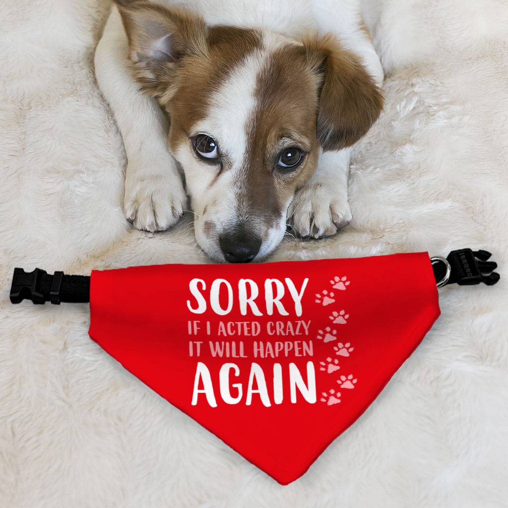 Acted Crazy Pet Bandana Collar - Funny Scarf Collar - Colorful Dog Bandana Size : S|M|L|XL 