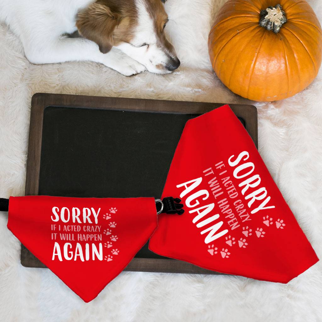 Acted Crazy Pet Bandana Collar - Funny Scarf Collar - Colorful Dog Bandana Size : S|M|L|XL 