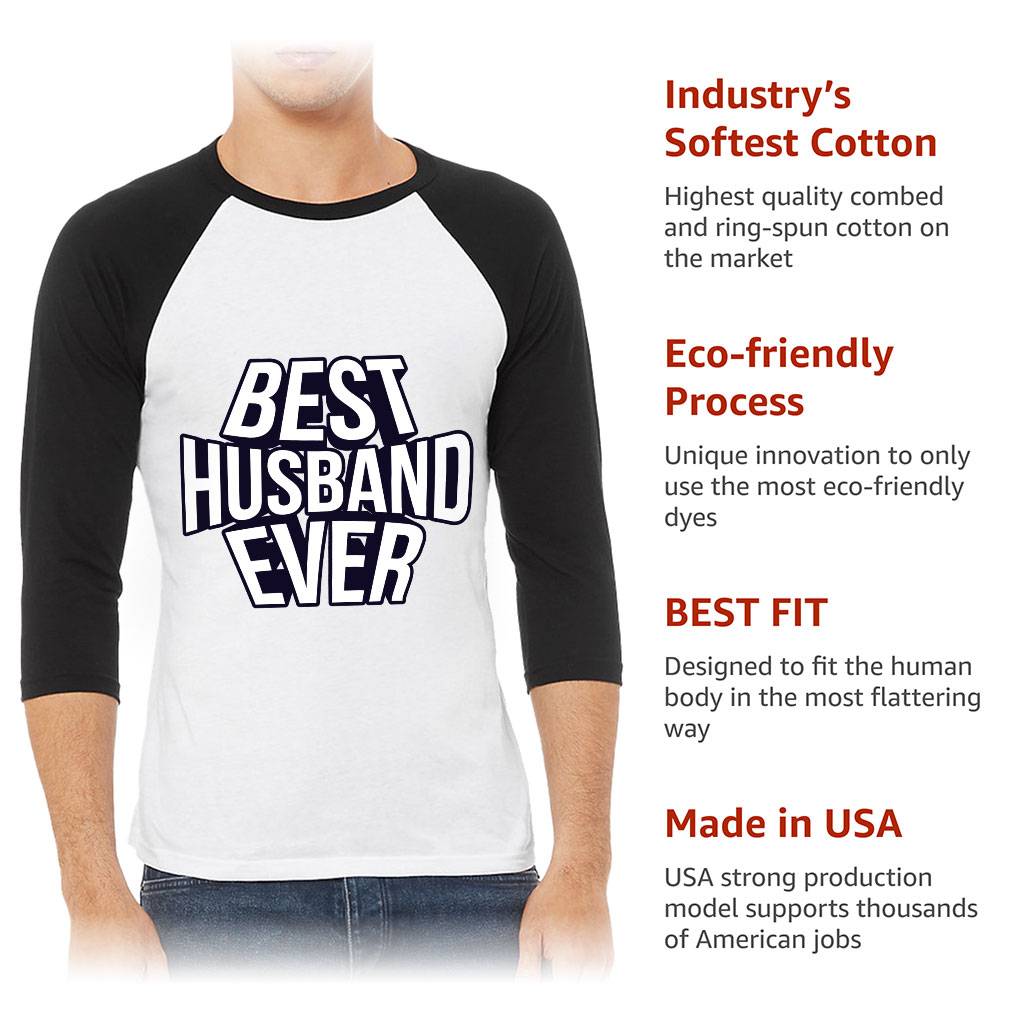 Best Husband Ever Baseball T-Shirt - Best Design T-Shirt - Cool Baseball Tee Color : Navy White|White Asphalt|White Black|White Red 