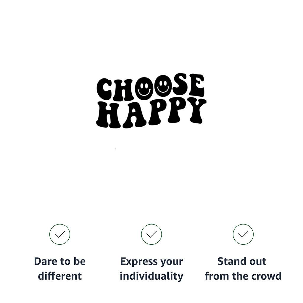Choose Happy Kids' Jersey Tank - Trendy Sleeveless T-Shirt - Printed Kids' Tank Top Color : Athletic Heather|Black|Pink|White 