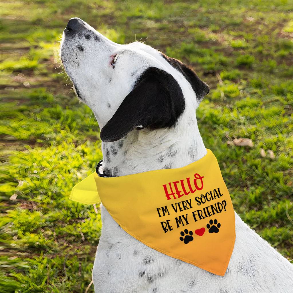 Friend Pet Bandana - Colorful Dog Bandana - Printed Pet Scarf Size : S|M|L 