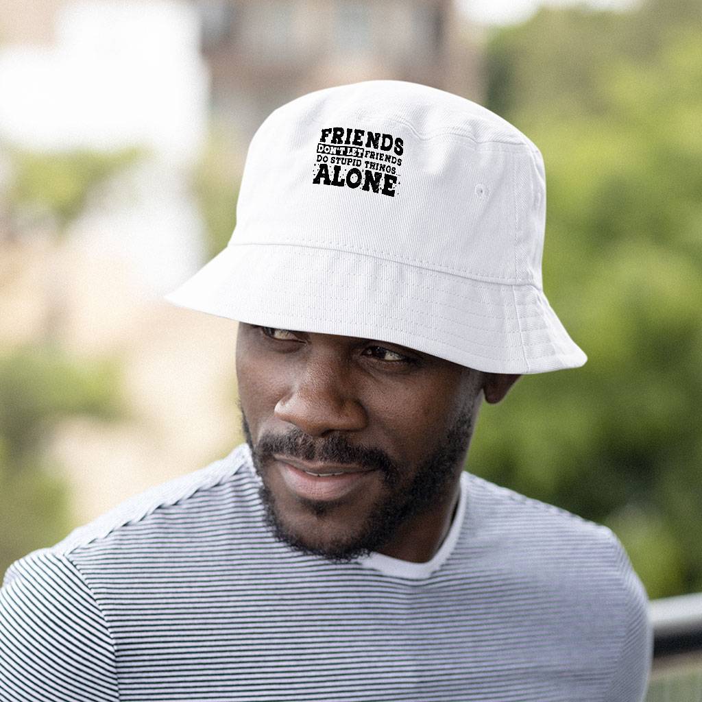 Funny Design Bucket Hat - Cool Hat - Trendy Bucket Hat Color : White 