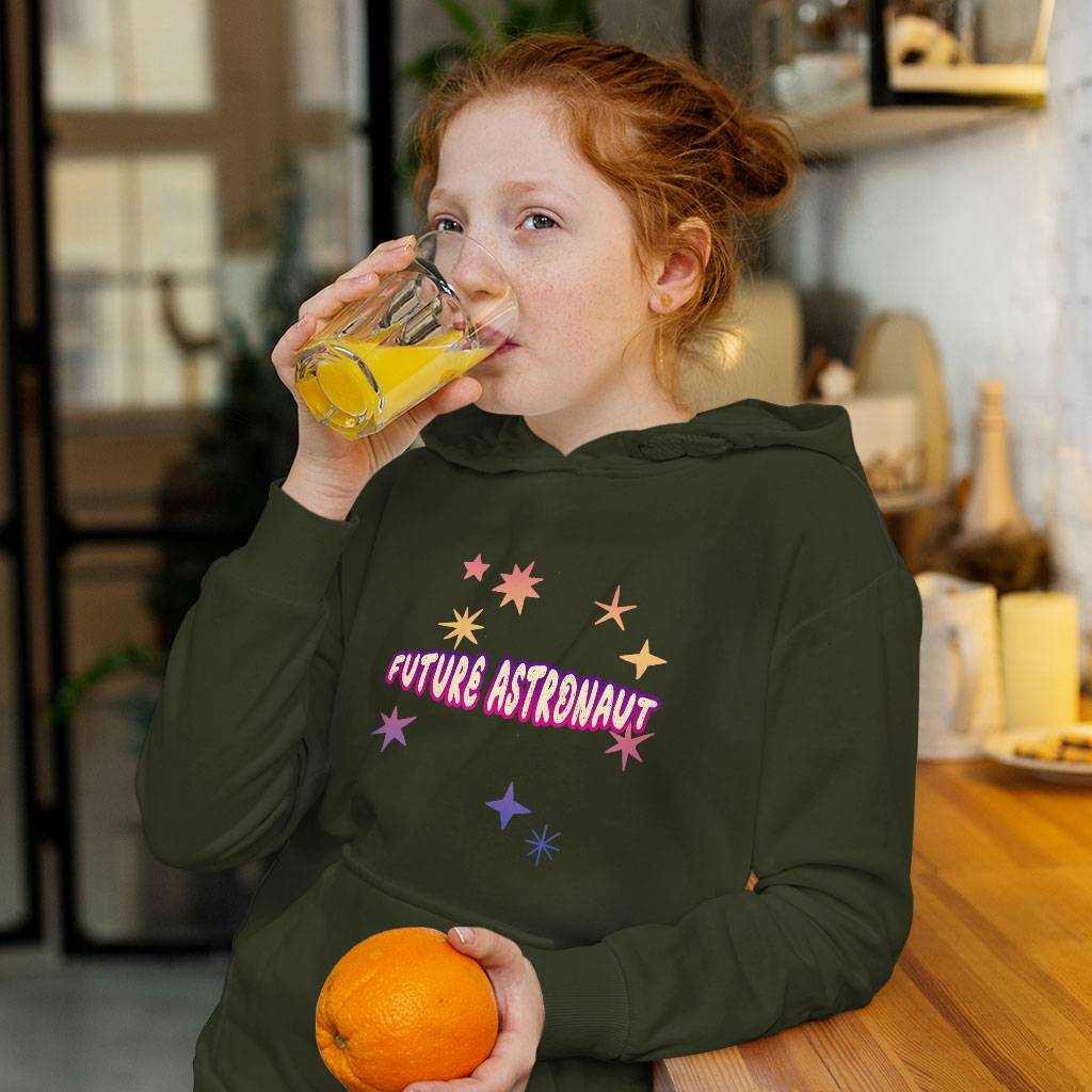 Future Astronaut Kids' Sponge Fleece Hoodie - Illustration Kids' Hoodie - Themed Hoodie for Kids Color : Athletic Heather|Black|Military Green 