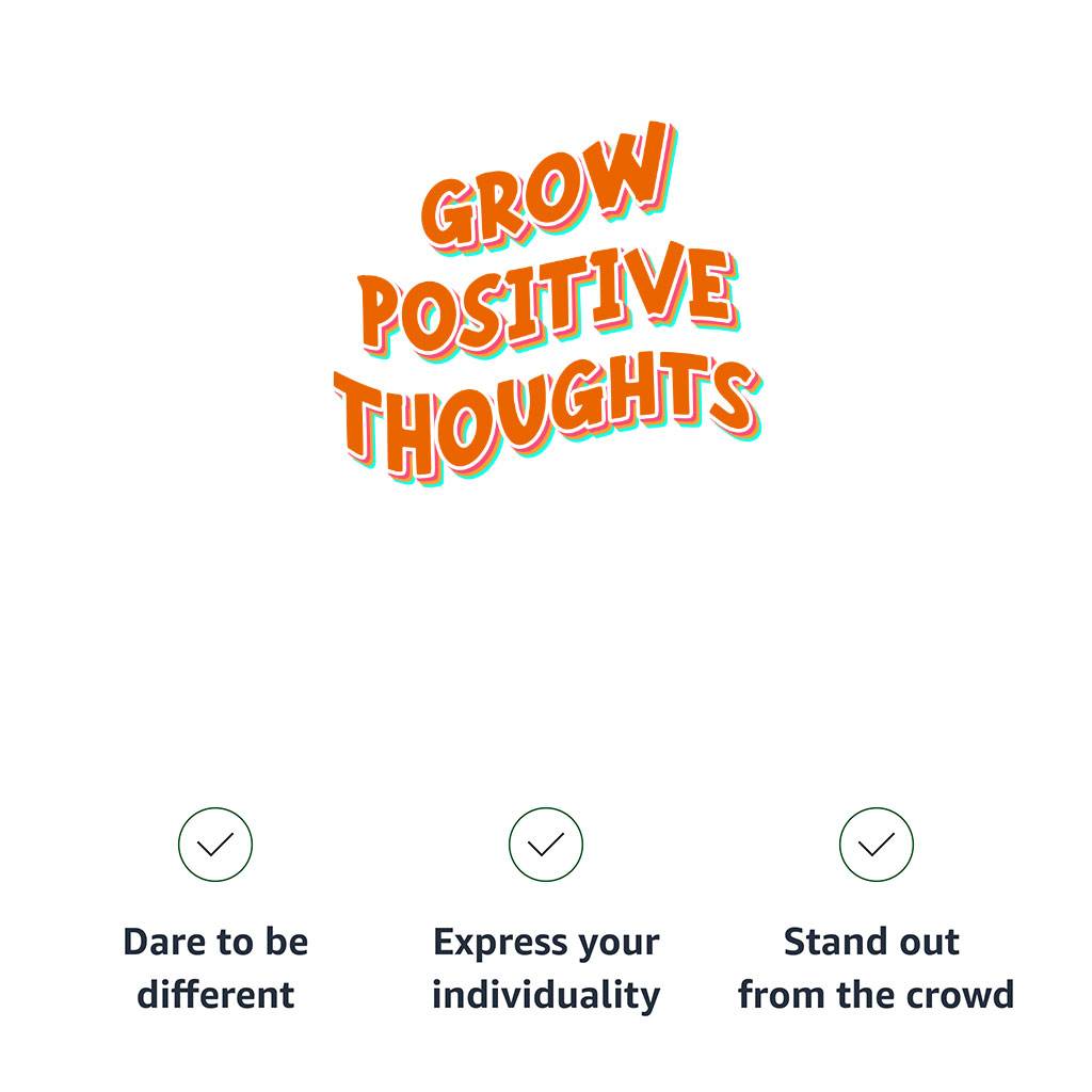 Grow Positive Thoughts Cropped Long Sleeve T-Shirt - Inspirational Women's T-Shirt - Quote Long Sleeve Tee Color : Black|Mauve|Mustard|White 