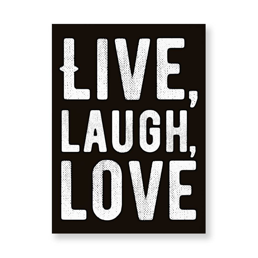 Live Laugh Love Wall Picture - Trendy Stretched Canvas - Cool Wall Art  