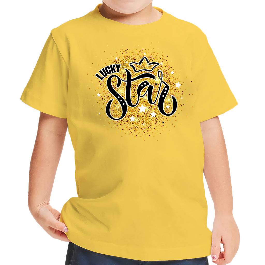 Lucky Star Toddler T-Shirt - Cute Kids' T-Shirt - Themed Tee Shirt for Toddler Color : Black|Pink|White|Yellow 