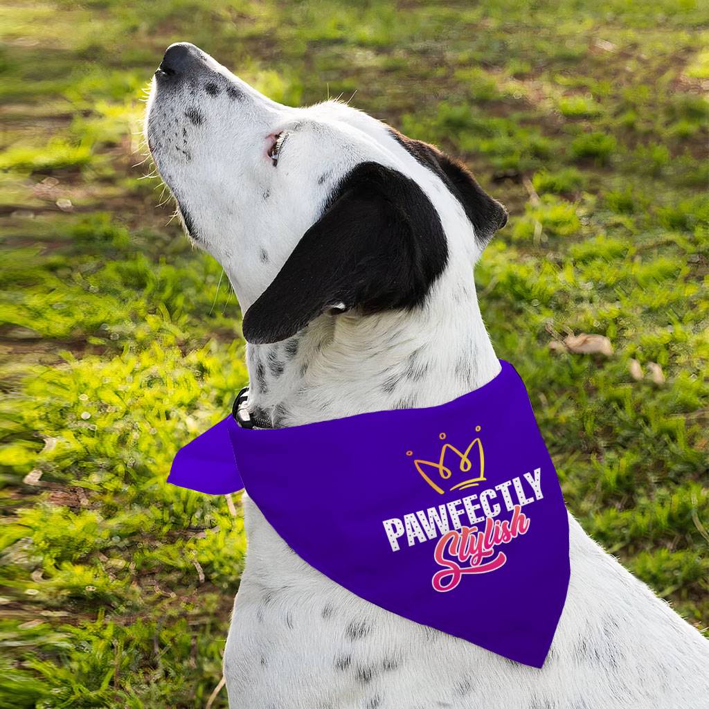 Pawfectly Stylish Pet Bandana - Crown Dog Bandana - Printed Pet Scarf Size : S|M|L 