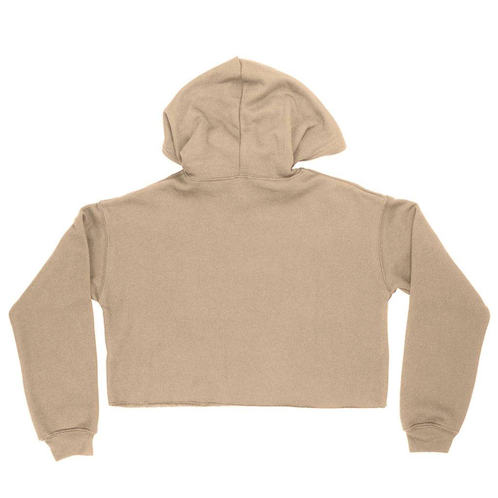 Quote Printed Women's Cropped Hoodie - Best Print Cropped Hoodie - Themed Hooded Sweatshirt Color : Black|Heather Dust|Storm 