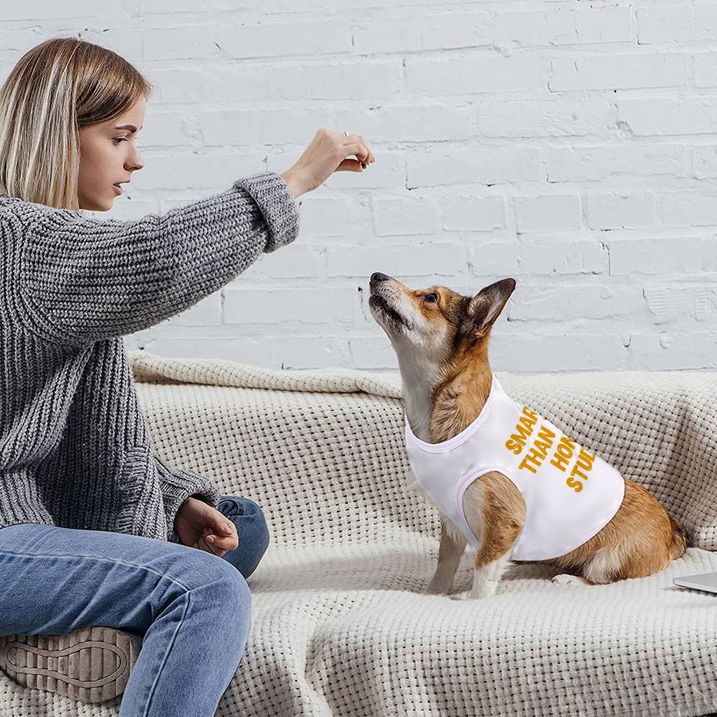 Sarcastic Dog Tank - Funny Dog T-Shirt - Best Design Dog Clothing Color : White 