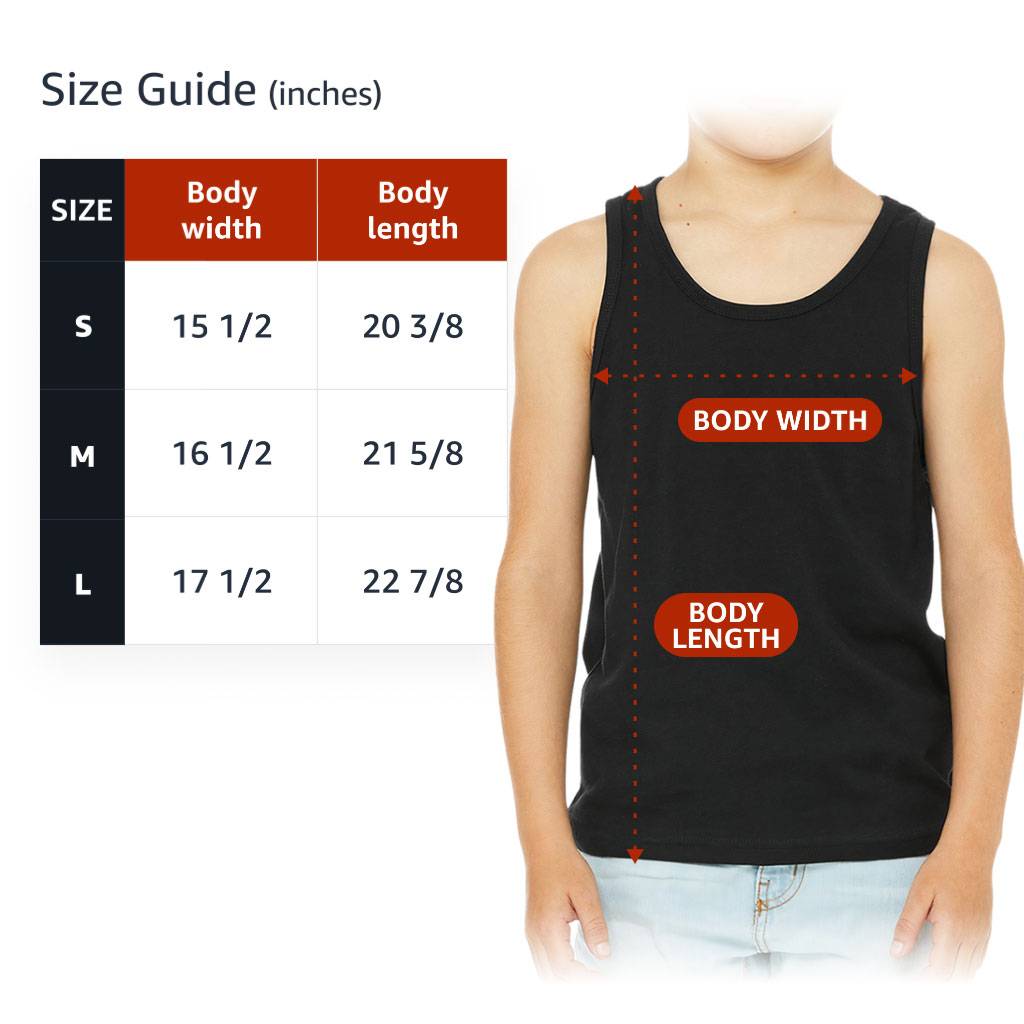 Sunday Funday Kids' Jersey Tank - Cute Design Sleeveless T-Shirt - Graphic Kids' Tank Top Color : Athletic Heather|Black|Pink|White 