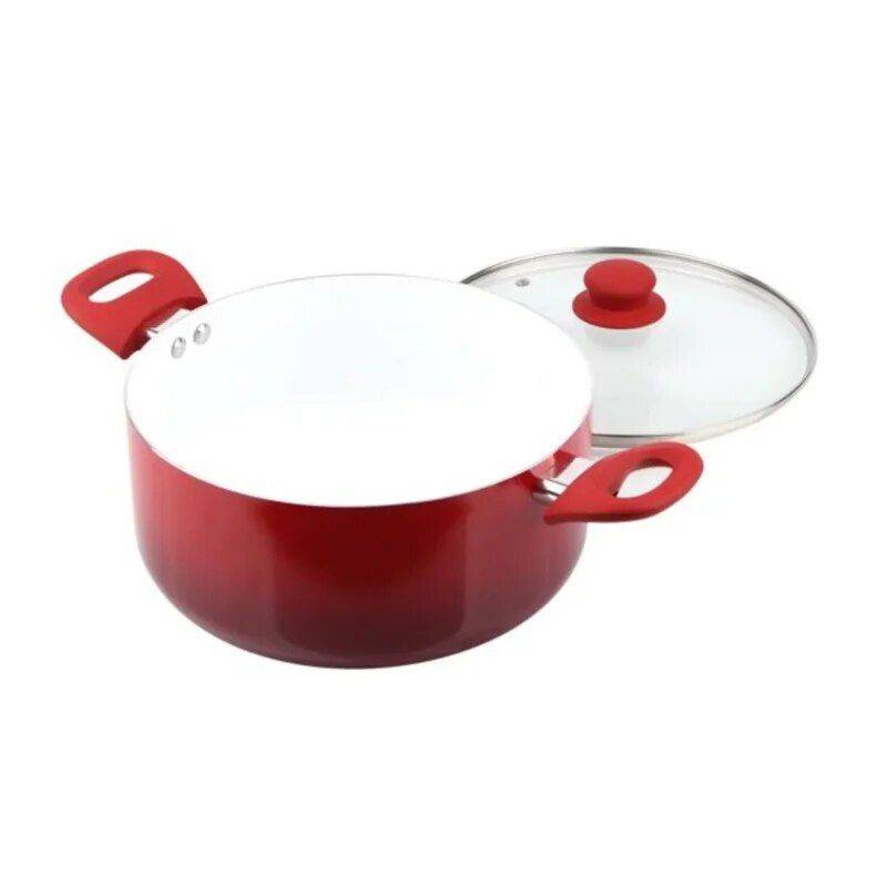 12-Piece Red Ombre Ceramic Nonstick Cookware Set  