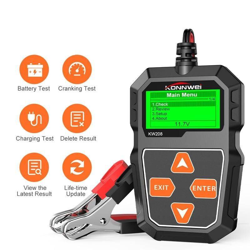 12V Car Battery Tester Analyzer Color : Black 
