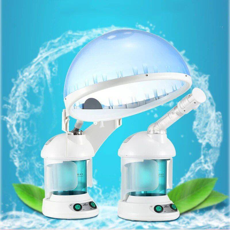 2-in-1 Multifunctional Facial & Hair Steamer with Ozone & Essential Oil Aromatherapy Color : White 