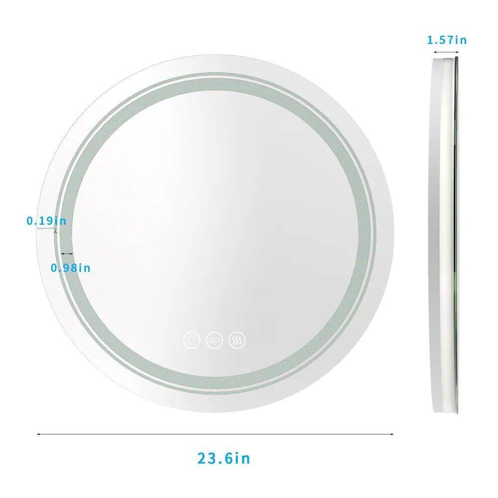24 Inch LED Smart Vanity Mirror Color : Light Grey 