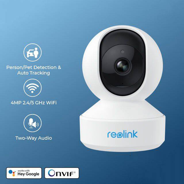 2K 4MP Pan & Tilt WiFi Indoor Camera with 2-Way Audio and AI Detection Color : White|Black 