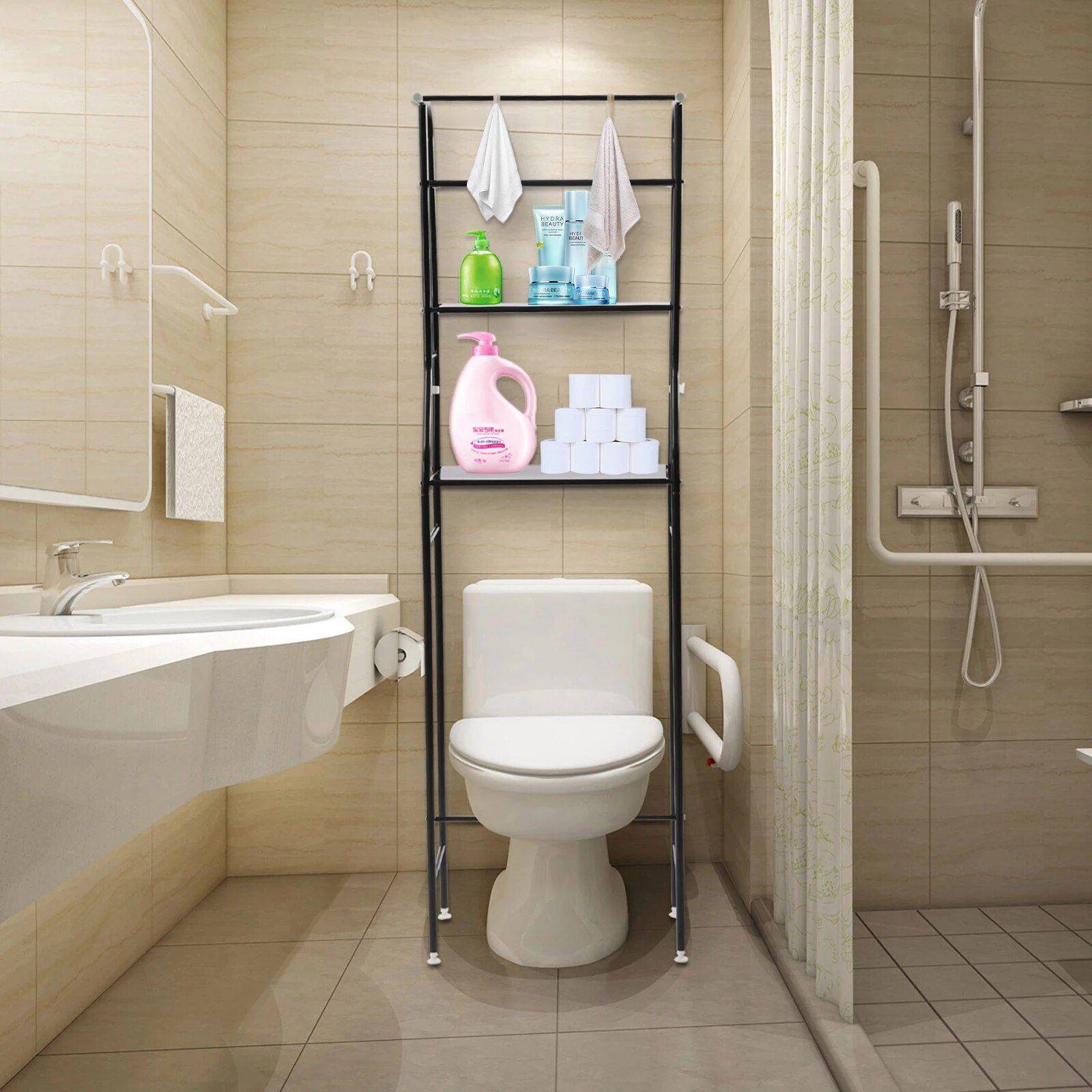 3-Tier Metal Over-The-Toilet Storage Shelf  