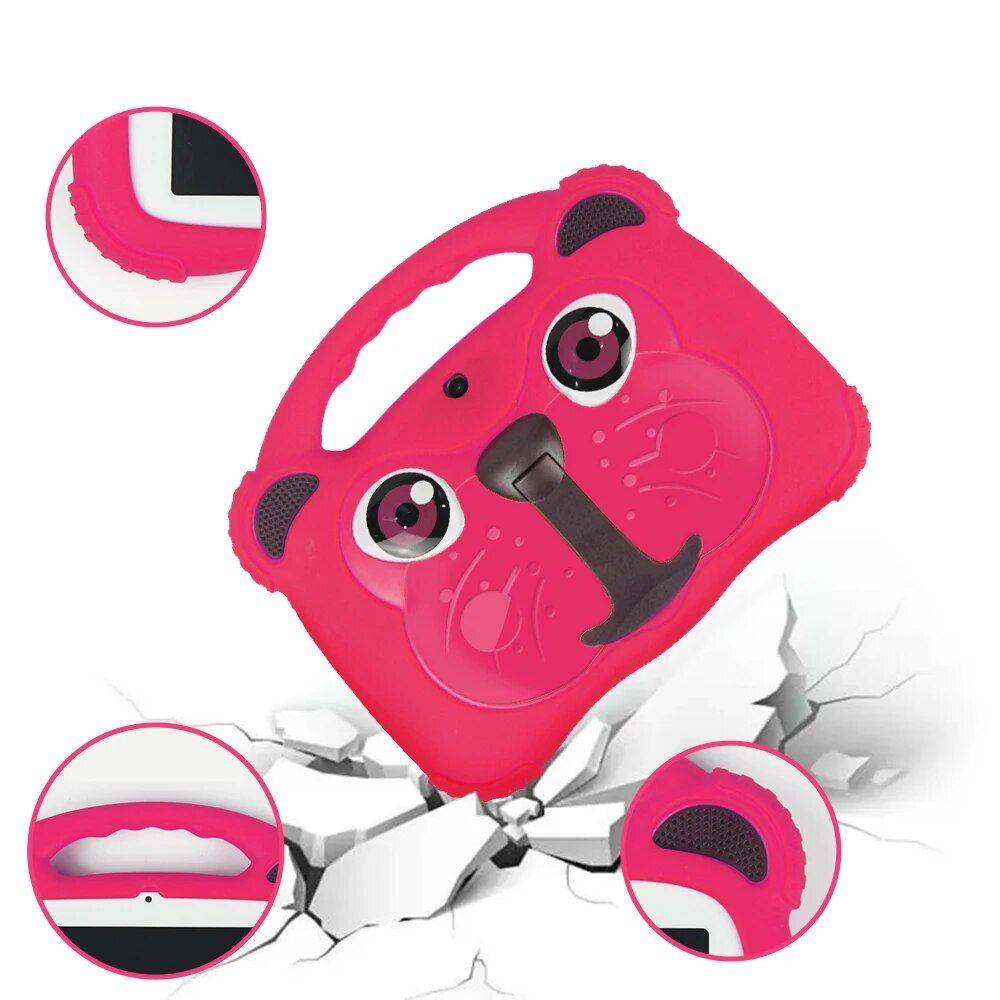 7-inch Android 10 Kids Tablet with Tiger Pattern Case and 16GB Storage Color : Pink|Green|Orange 
