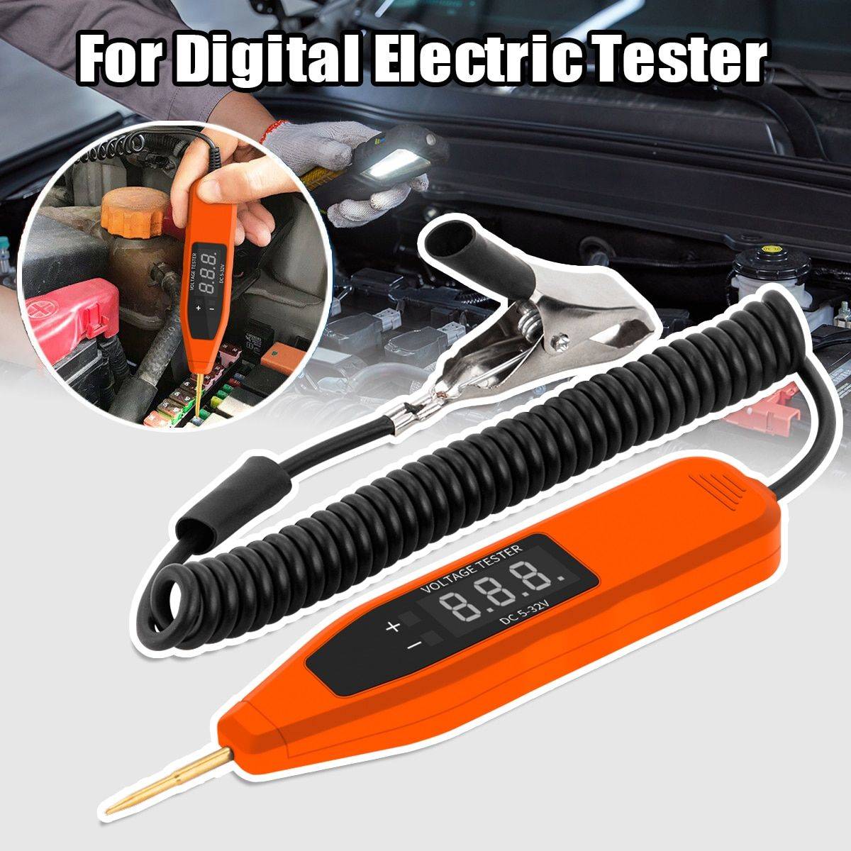 Car Electrical Circuit Test Pen - Precision Voltage Detector Color : Orange|Black 