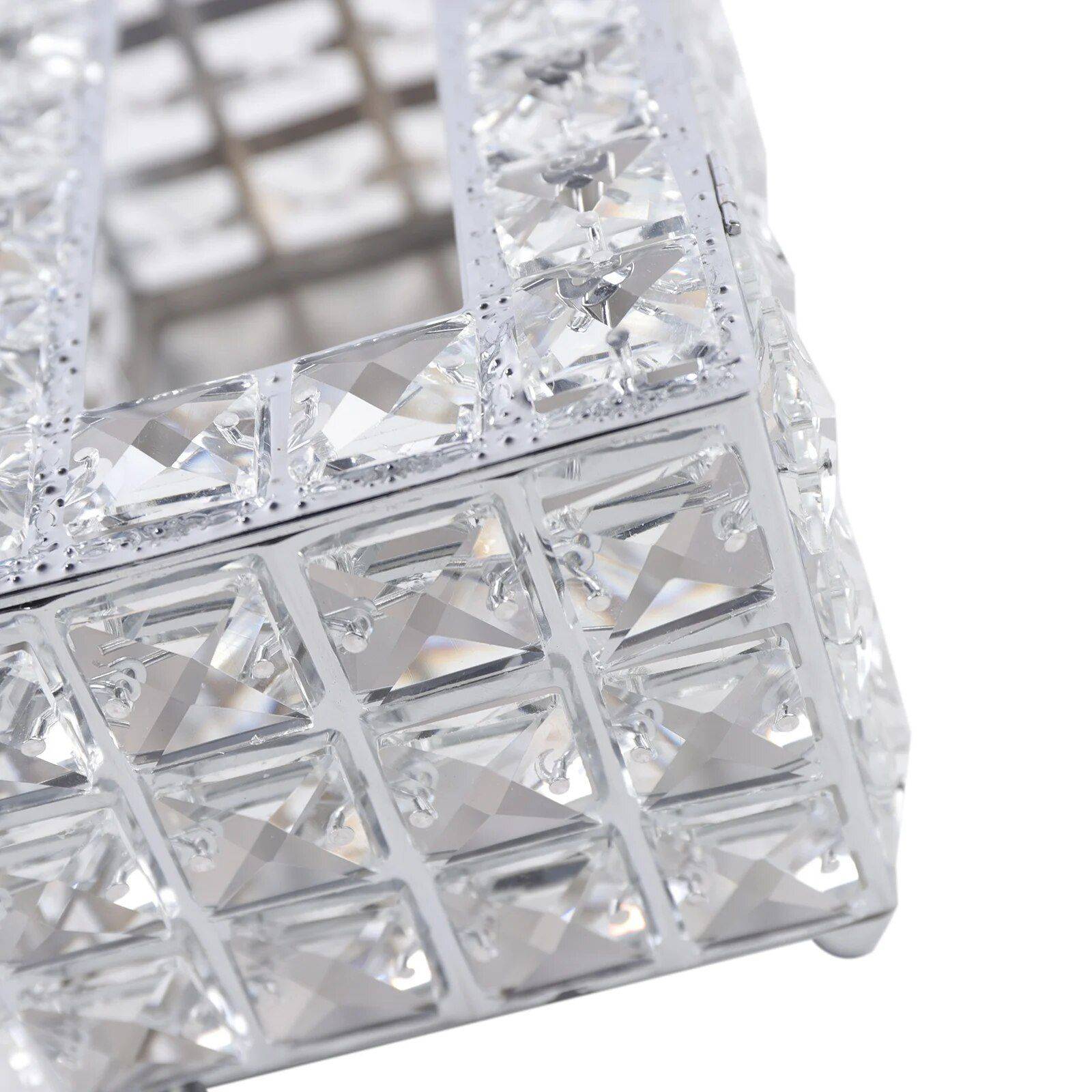 Crystal Facial Tissue Box Holder  