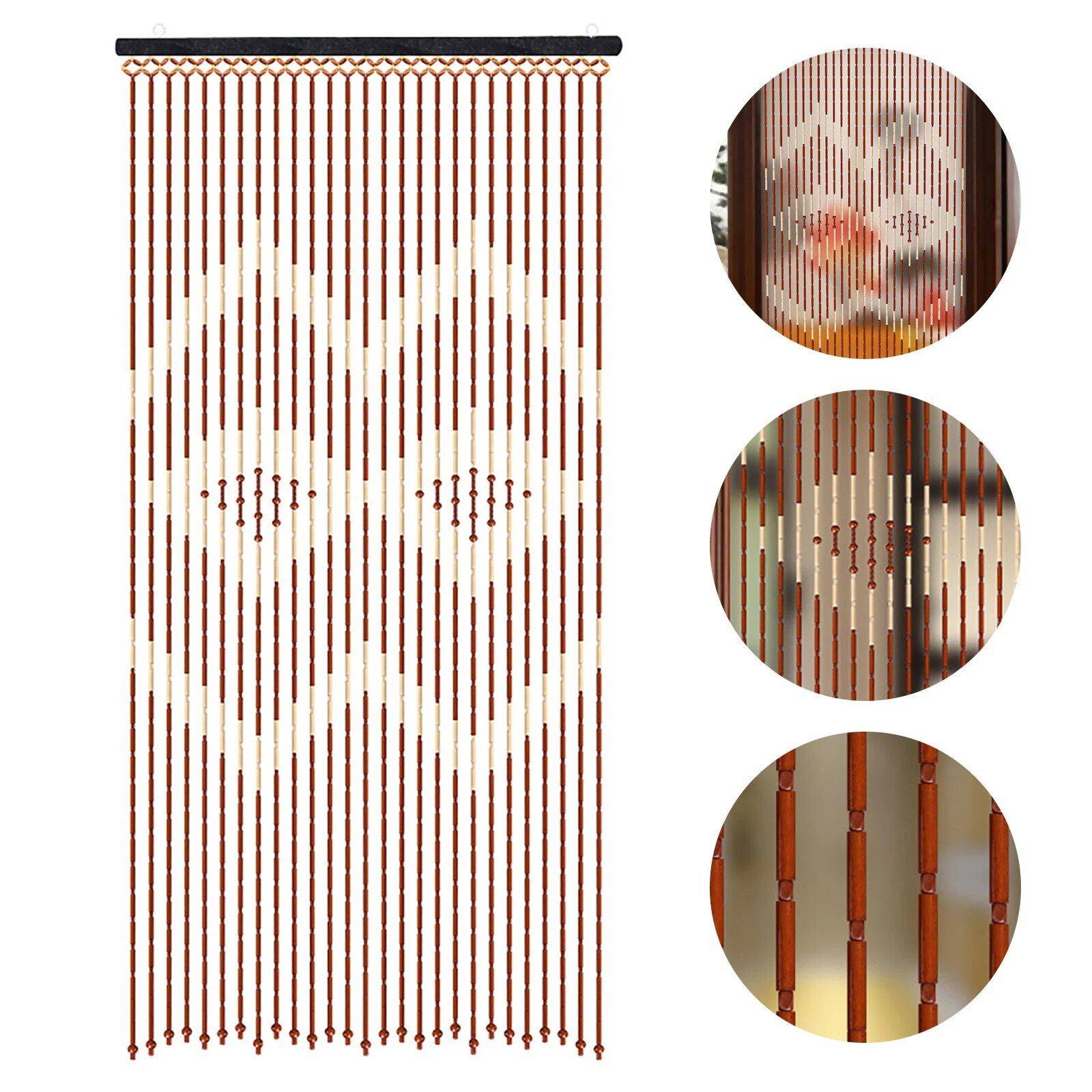 Eco-Friendly Bamboo & Wood Beaded Curtain for Doorways  
