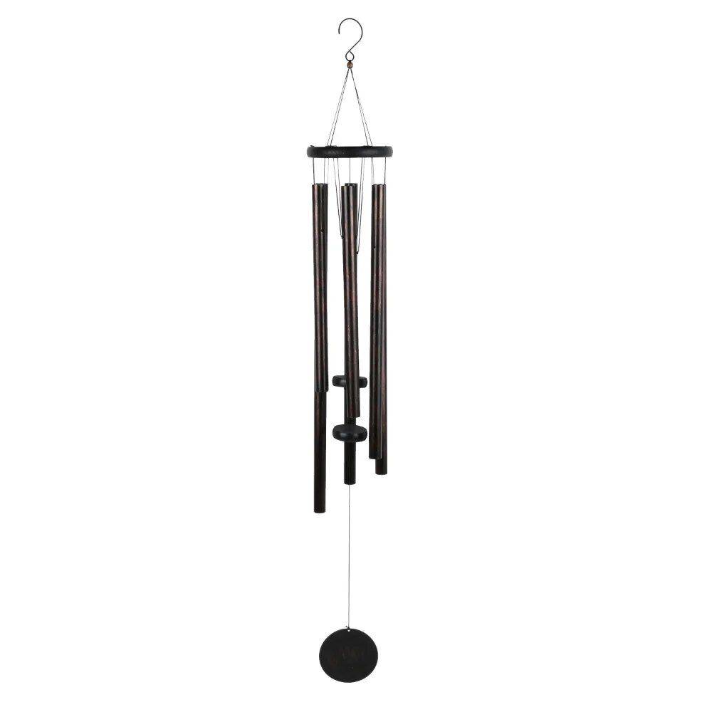 Elegant Bronze Pine Metal Wind Chime Color: Black 