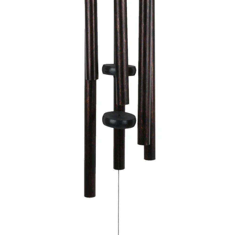 Elegant Bronze Pine Metal Wind Chime Color : Black 