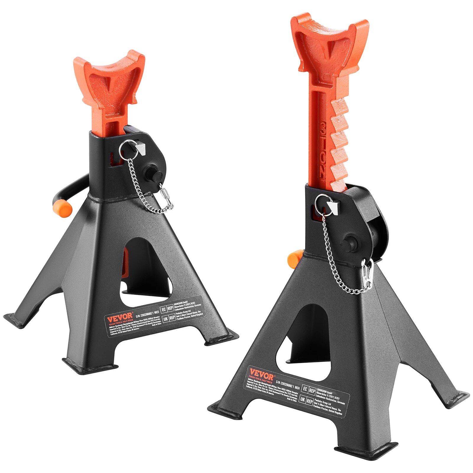Heavy-Duty Double Locking Jack Stands 3/6 Ton Capacity Capacity : 3T|6T 