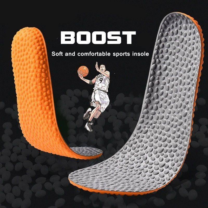 High-Performance Memory Foam Insoles for Enhanced Comfort & Support Color : Black|Gray 