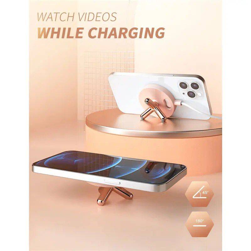 Magnetic Phone Stand with Multi-Angle Support for iPhone 12 Series Color : Pink 