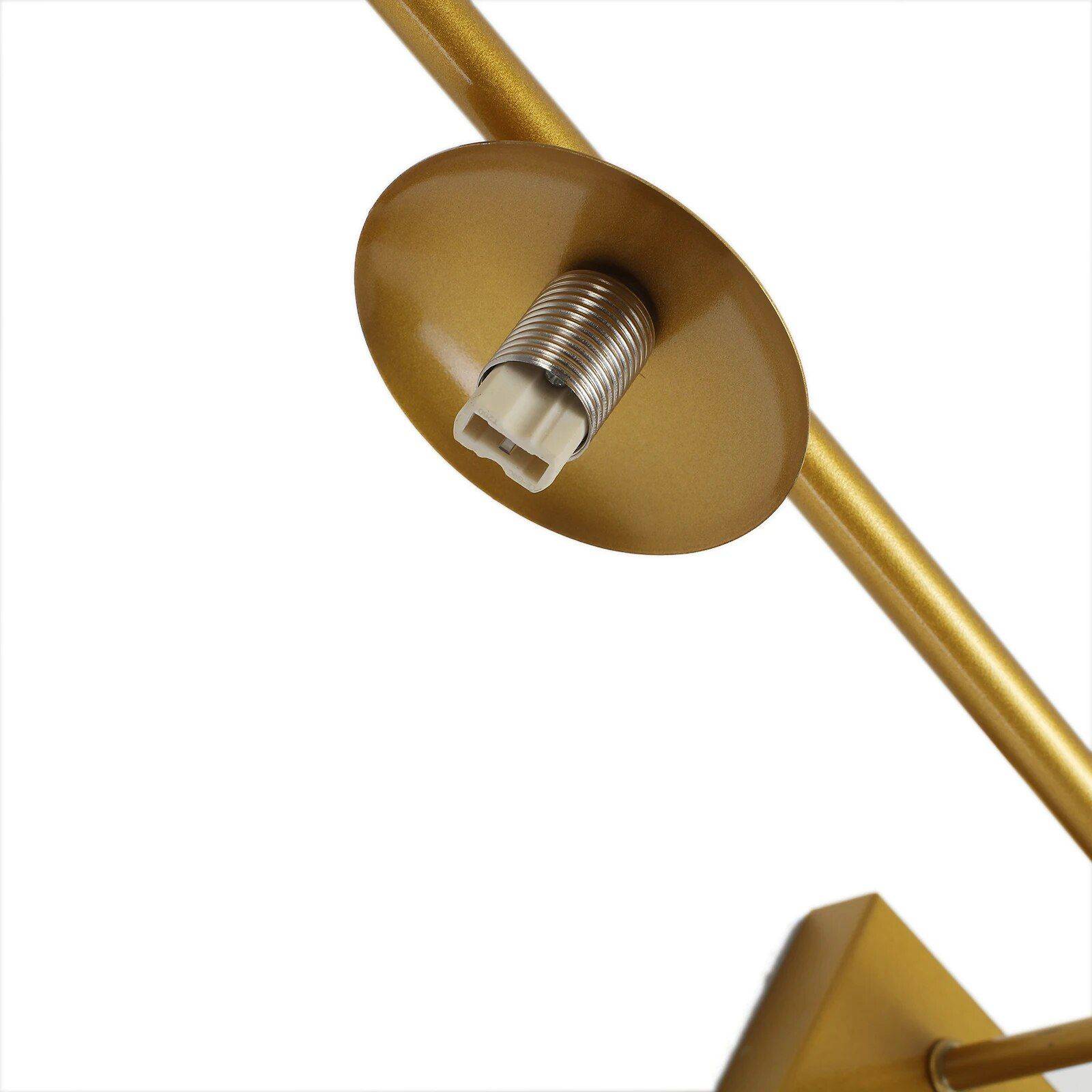 Modern Gold 3-Light Fixture with Milk White Glass Globes  