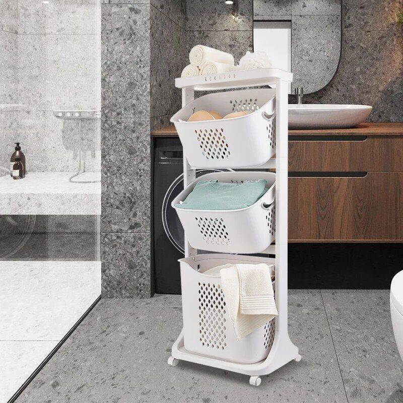 Multi-Layer Rolling Clothes Storage Cart  