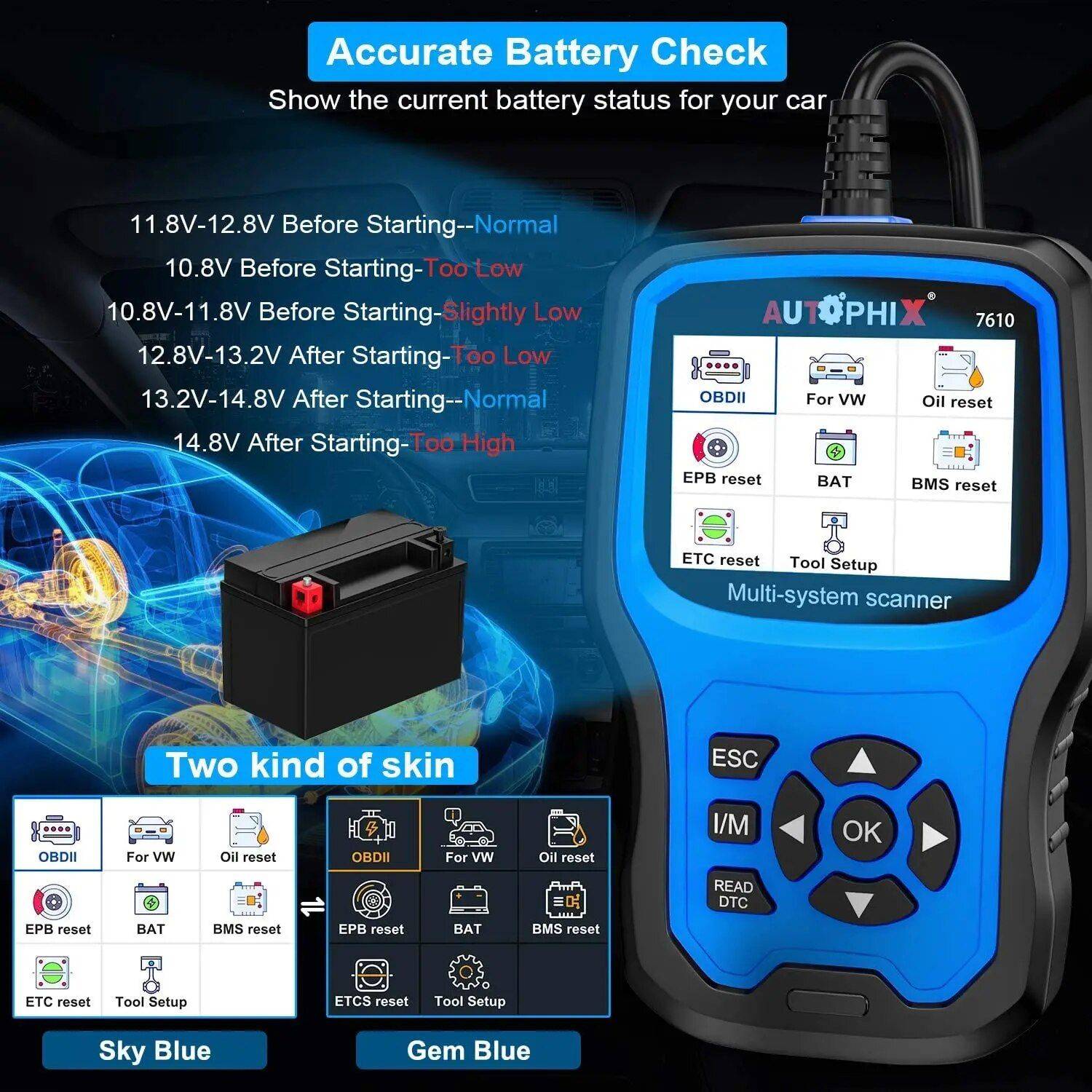 OBD2 Full System Diagnostic Scanner for Volkswagen Group Vehicles  