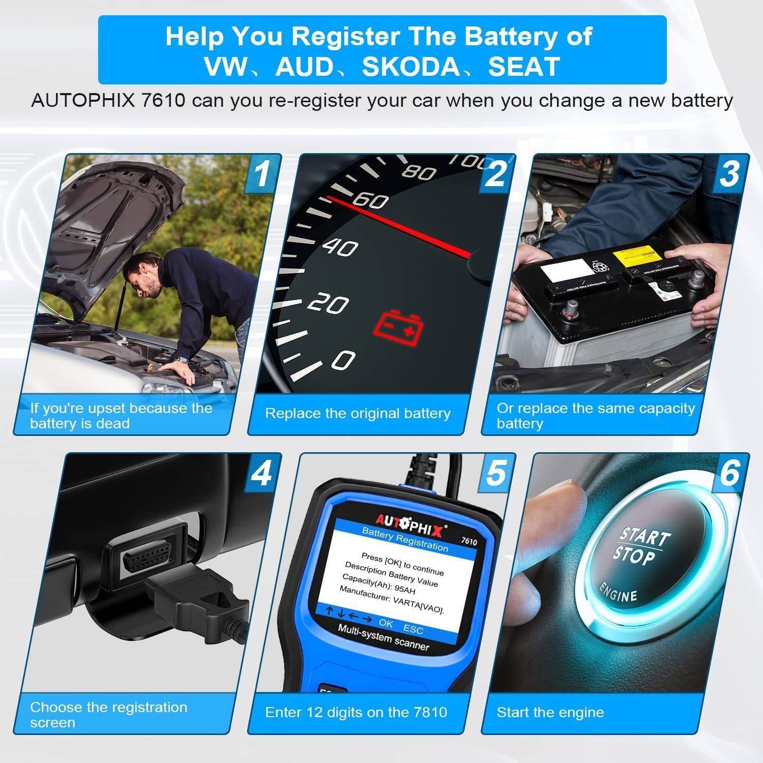 OBD2 Full System Diagnostic Scanner for Volkswagen Group Vehicles  