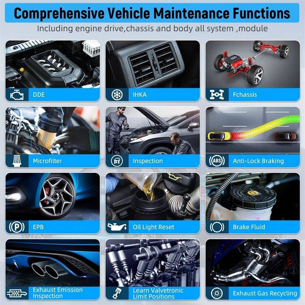 OBD2 Scanner & Diagnostic Tool - Full System Analysis & ECU Reset Package : Autophix 7810 
