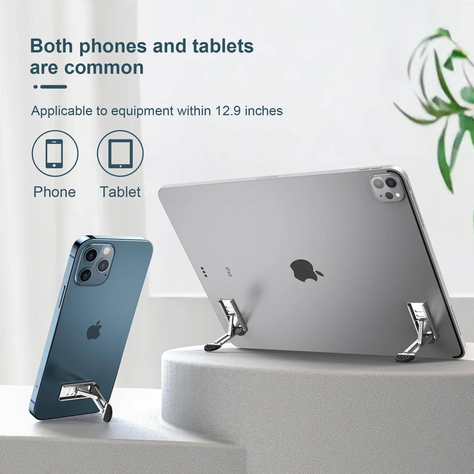 Portable Desktop Phone Holder - Universal Aluminium Alloy Stand Color : Silver|Gray 